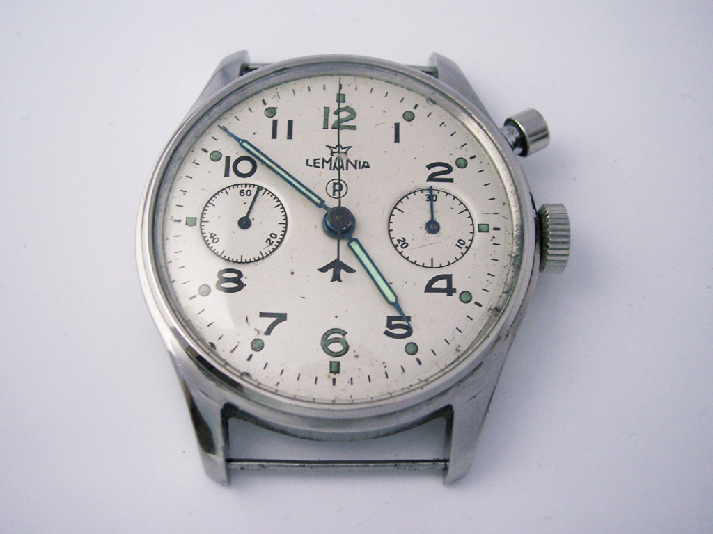 Lemania single pusher chronograph outlet